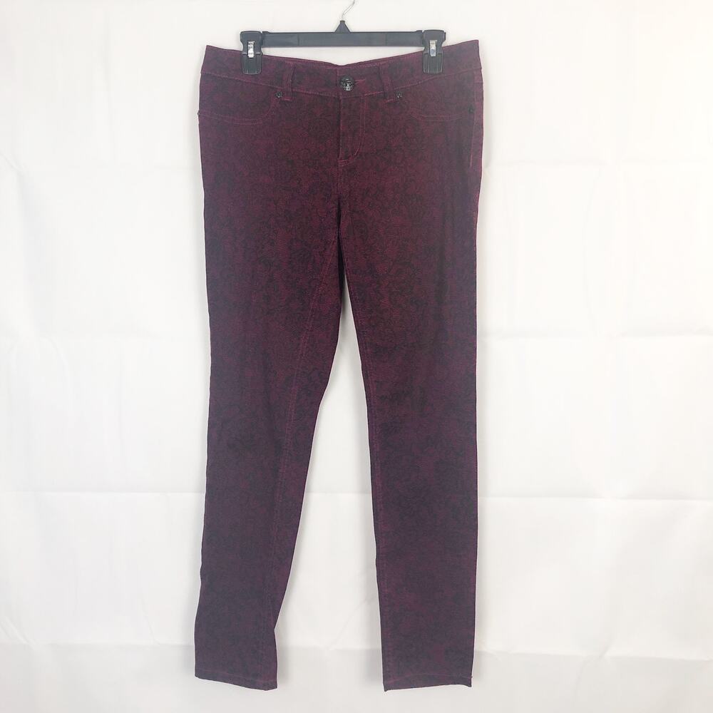 Seven 7 Mid Rise Floral Skinny Jeans Size 6